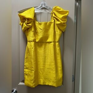 Anthropologie yellow dress